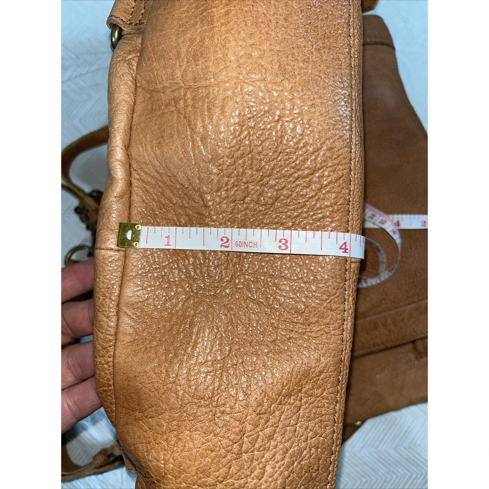 FRYE and Co Burnt Orange Chain Leather Backpack Purse FCH0038C Slouchy Casual